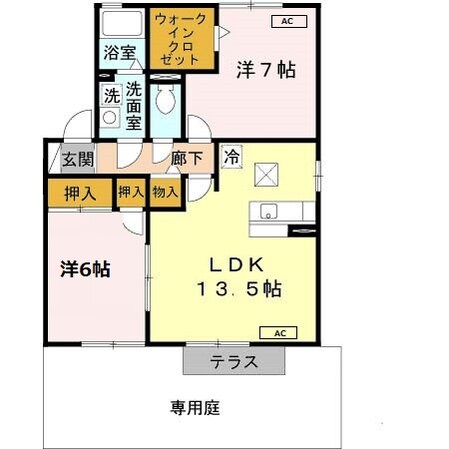 高砂駅 徒歩6分 1階の物件間取画像